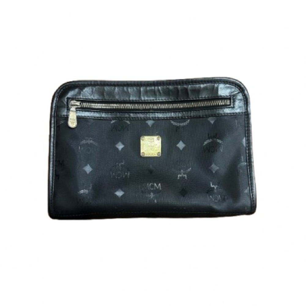 MCM Men’s Visetos Black Toiletry Bag